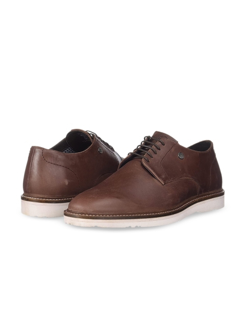 

Lee Cooper Men Burgundy Perforations Leather Derbys