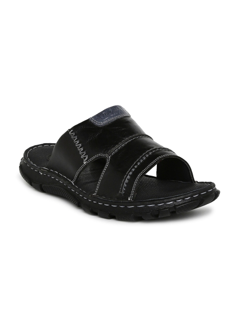 

Lee Cooper Men Black Leather Comfort Sandals