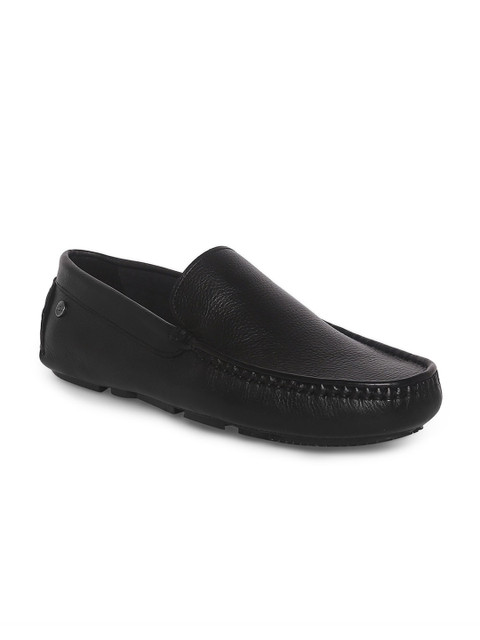

Lee Cooper Men Black Solid Leather Formal Loafers