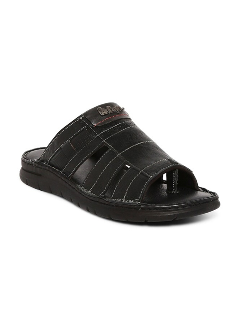 

Lee Cooper Men Black Leather Comfort Sandals