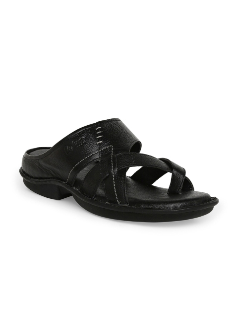 

Lee Cooper Men Black Leather Comfort Sandals