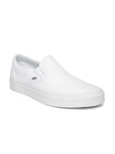 Vans Unisex White Solid Regular Classic Slip-On Sneakers available at myntra for Rs.1949