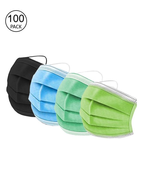 

Swiss Design Pack Of 100 Assorted 3 Ply Surgical Mask With Nose-Pin