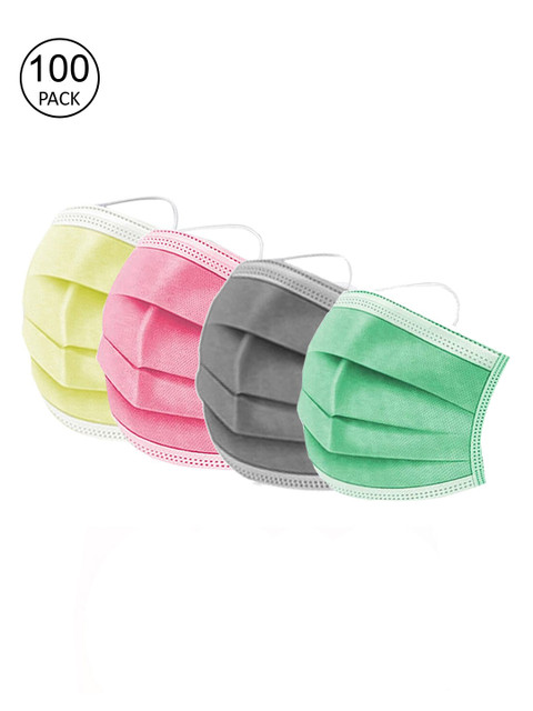 

Swiss Design Pack Of 100 Assorted 3-Ply Surgical Mask