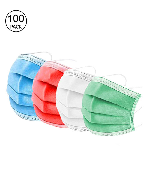 

Swiss Design Unisex Pack Of 100 Assorted 3-Layer Anti-Pollution Surgical Masks