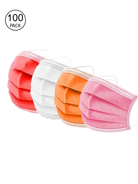 

Swiss Design Unisex Pack Of 100 Assorted 3-Layer Anti-Pollution Surgical Masks