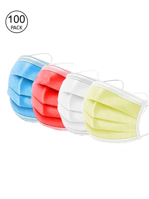 

Swiss Design Unisex Pack Of 100 Assorted 3-Layer Anti-Pollution Surgical Masks