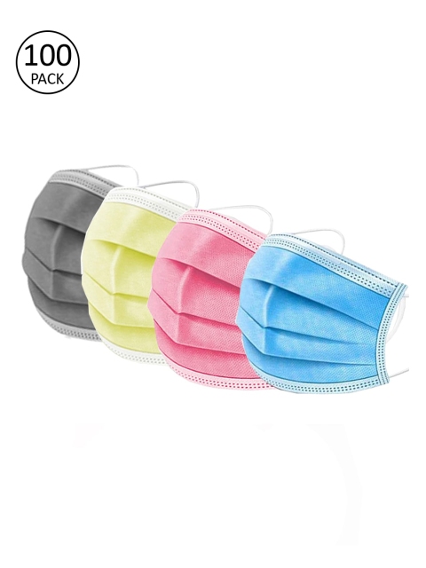 

Swiss Design Unisex Pack Of 100 Assorted 3-Layer Anti-Pollution Surgical Masks