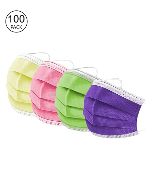 

Swiss Design Unisex Pack Of 100 Assorted 3-Layer Anti-Pollution Surgical Masks