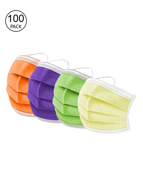 

Swiss Design Unisex Pack Of 100 Assorted 3-Layer Anti-Pollution Surgical Masks
