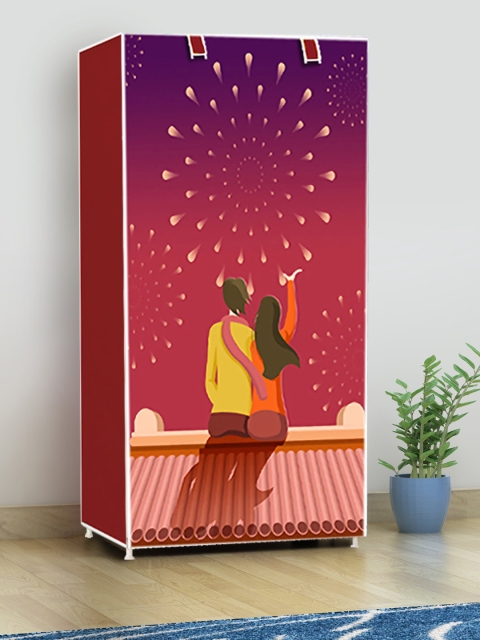 

Sasimo Maroon Printed High-Capacity 6 Layer Lightweight Multipurpose Rack