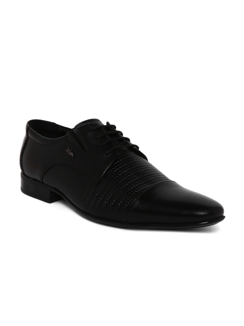 

Lee Cooper Men Black Textured Leather Formal Derbys