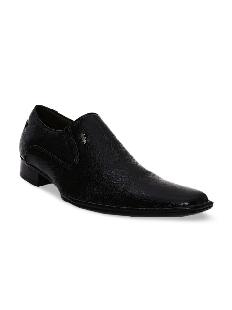 

Lee Cooper Men Black Textured Leather Formal Loafers