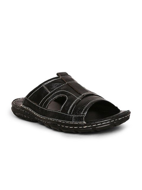 

Lee Cooper Men Black Leather Comfort Sandals