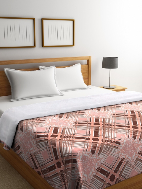 

Dhrohar Peach Printed 450 GSM Double Bed AC Comforter