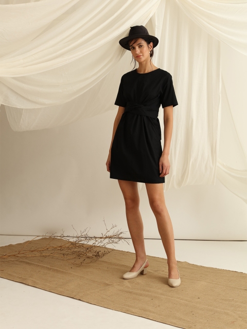 

blue hour Black A-Line Dress