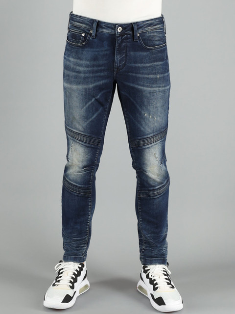 

FREESOUL Men Blue Slim Fit Mildly Distressed Heavy Fade Stretchable Jeans