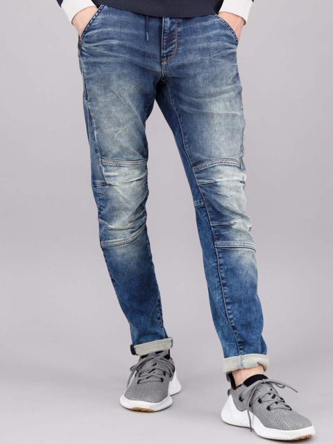 

FREESOUL Men Navy Blue Jogger Heavy Fade Jeans