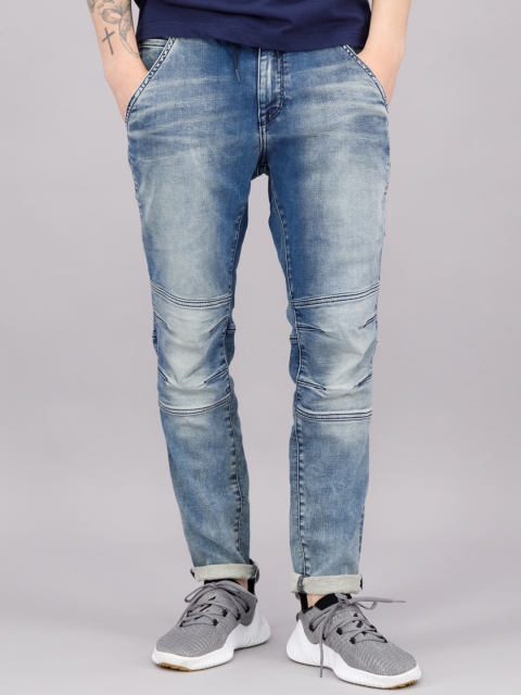 

FREESOUL Men Blue Jogger Heavy Fade Jeans