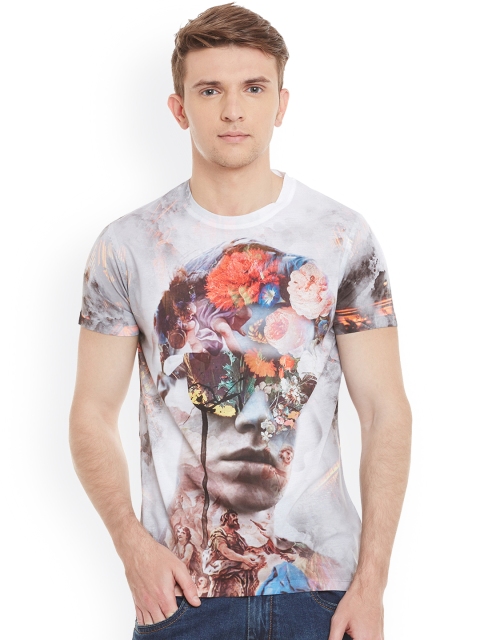

Wear Your Mind Men Multicoloured Printed Round Neck T-shirt, Multi