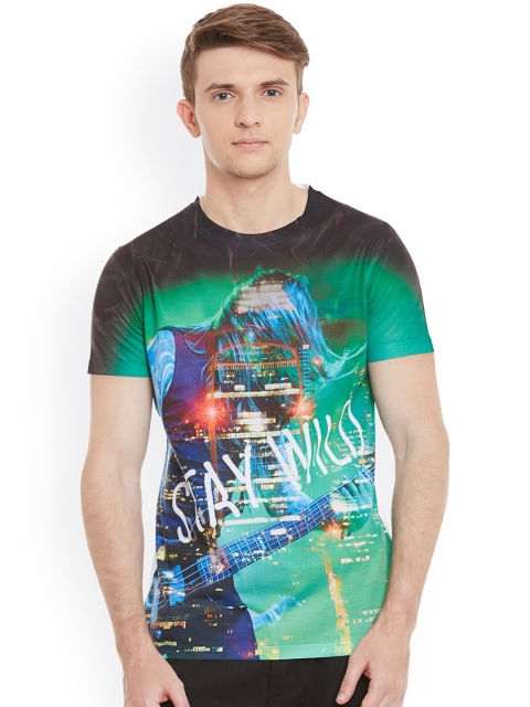 

Wear Your Mind Men Multicoloured Printed Round Neck T-shirt, Multi