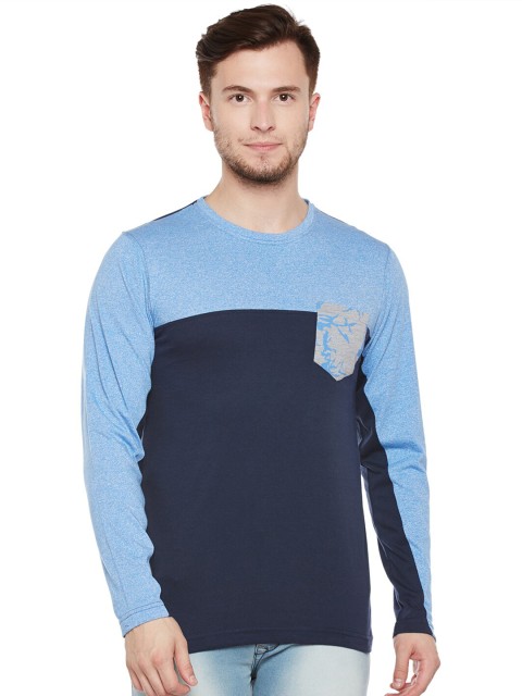 

Club York Men Blue Colourblocked T-shirt