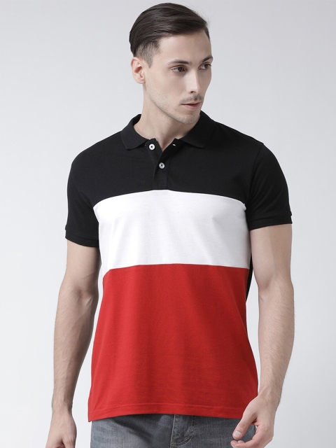 

Club York Men Red Colourblocked Polo Collar T-shirt