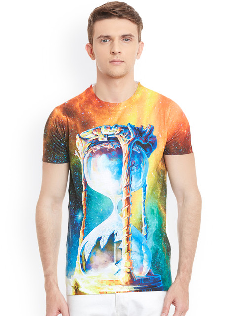 

Wear Your Mind Men Multicoloured Printed Round Neck T-shirt, Multi