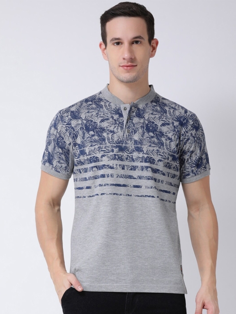 

Club York Men Grey Printed T-shirt