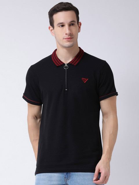 

Club York Men Black & Red Solid T-shirt