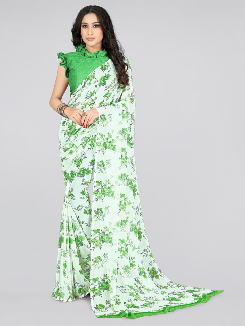 

KALINI Women Off White Printed Georgette Saree