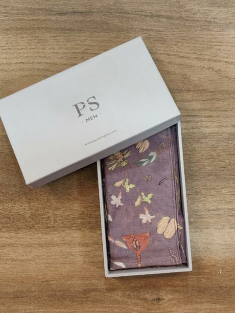 

PS MEN BY PAYAL SINGHAL Men Purple Printed Pocket Squares
