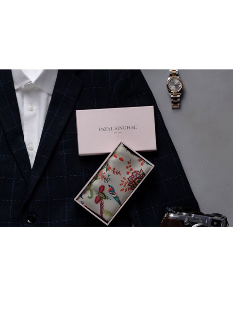 

PS MEN BY PAYAL SINGHAL Men Khaki Printed Pocket Squares