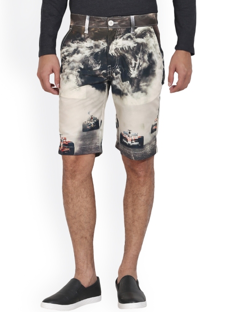 

Wear Your Mind Men Multicoloured Printed Slim Fit Chino Shorts, Multi