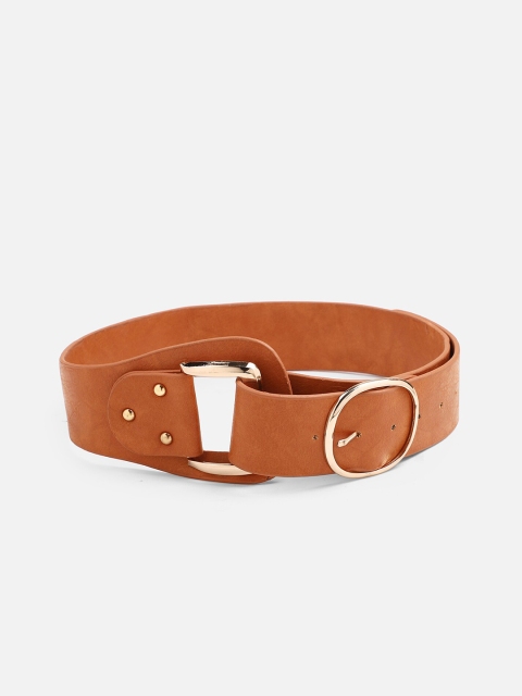 

20Dresses Women Tan Solid Synthetic Leather Belt