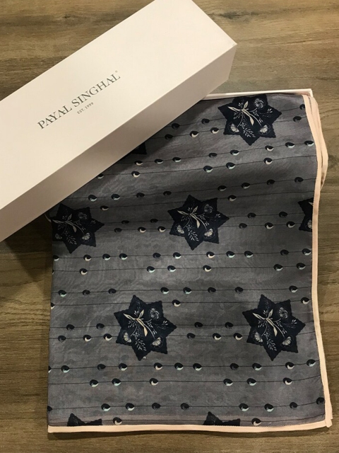 

Payal Singhal Women Purple & Navy Blue Printed Scarf