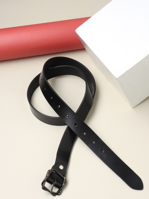 

Teakwood Leathers Women Black Solid Leather Belt