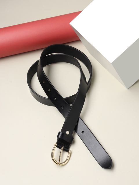 

Teakwood Leathers Women Black Leather Belt