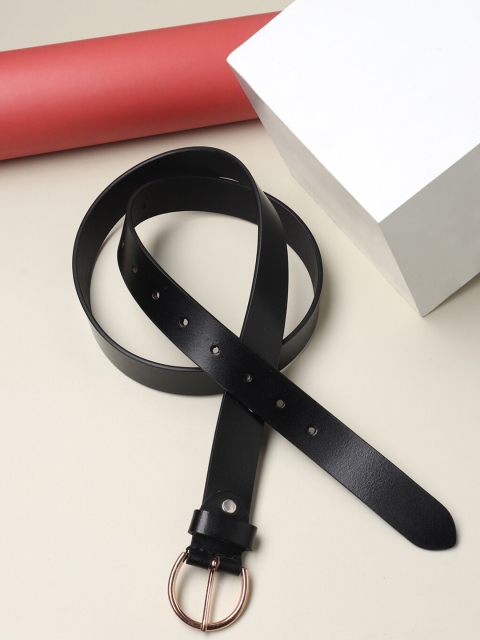 

Teakwood Leathers Women Black Leather Belt
