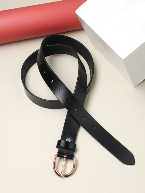 

Teakwood Leathers Women Black Leather Belt
