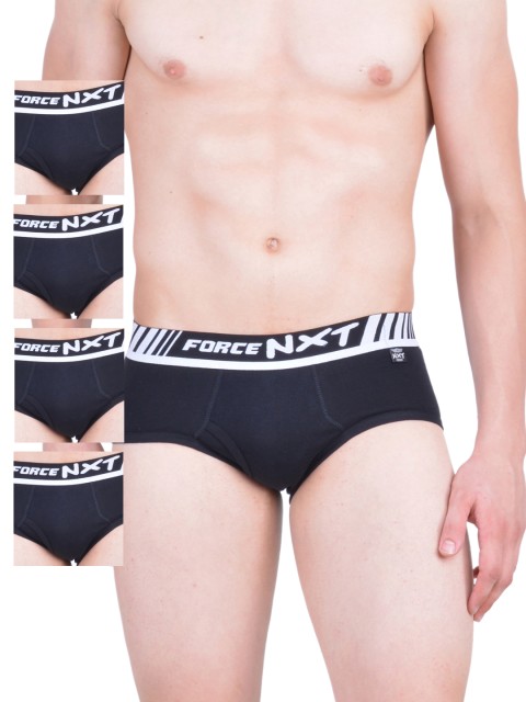 

Force NXT Men Pack of 5 Black Assorted Briefs MNFR-201-po5