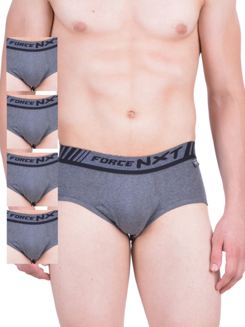 

Force NXT Men Pack of 5 Grey Assorted Briefs MNFR-201-po5
