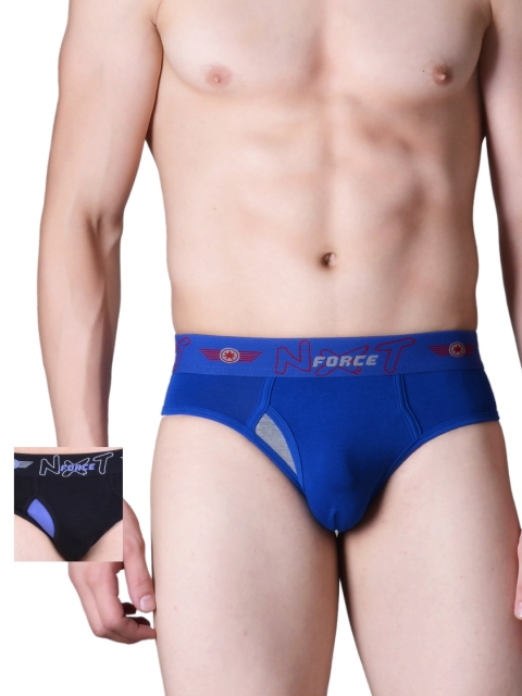 

Force NXT Men Pack of 2 Printed Assorted Briefs MNFL-33-po2, Blue