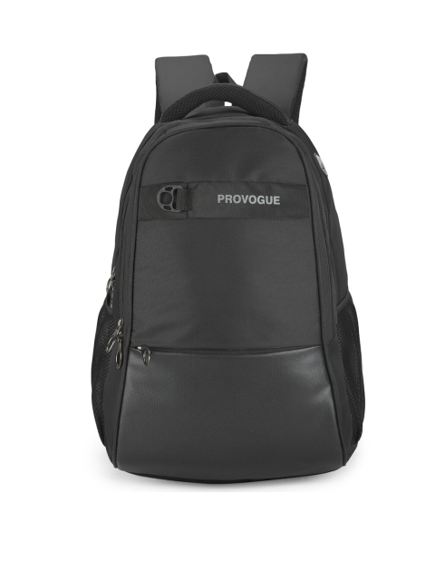 

Provogue Black Brand Logo Backpack with Reflective Strip
