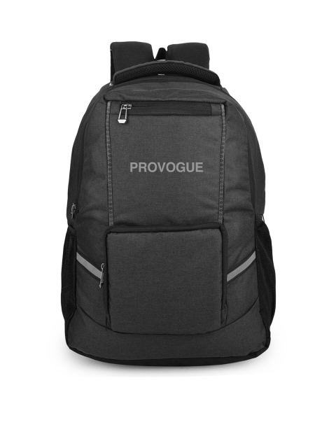 

Provogue Unisex Black Backpack with Reflective Strip