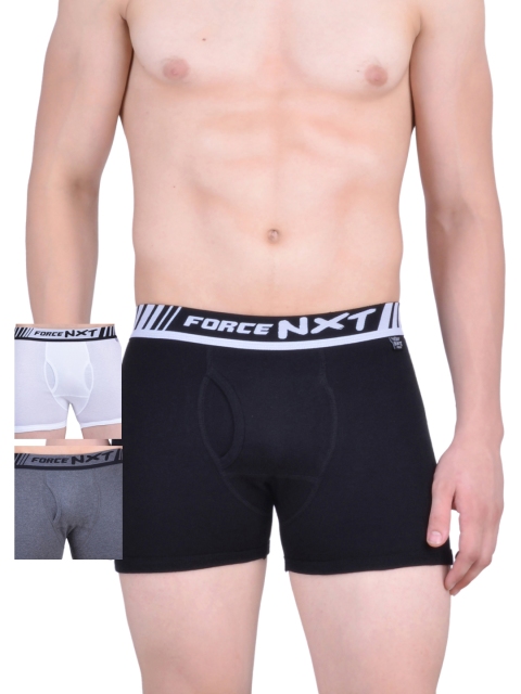 

Force NXT Men Pack of 3 Assorted Trunks MNFR-221, Black