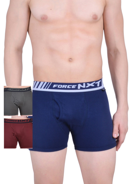 

Force NXT Men Pack of 3 Assorted Trunks MNFR-221, Grey