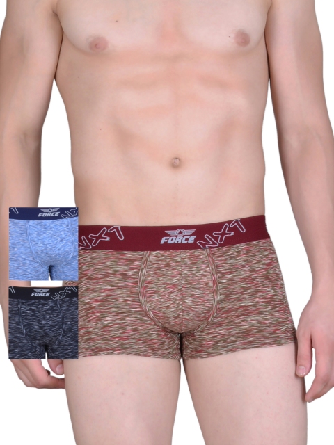 

Force NXT Men Pack of 3 Printed Assorted Trunks MNFL-62, Black