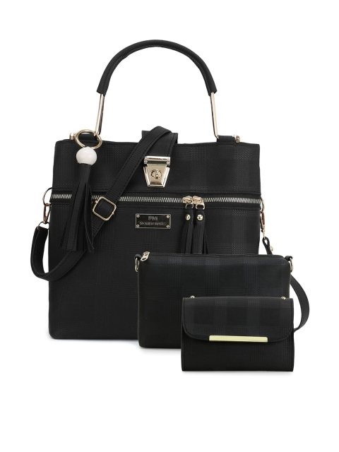 

WOMEN MARKS Black Handheld Bag with Tasselled