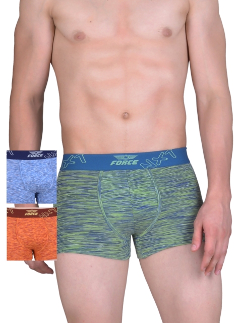 

Force NXT Men Pack of 3 Printed Assorted Trunks MNFL-62, Orange